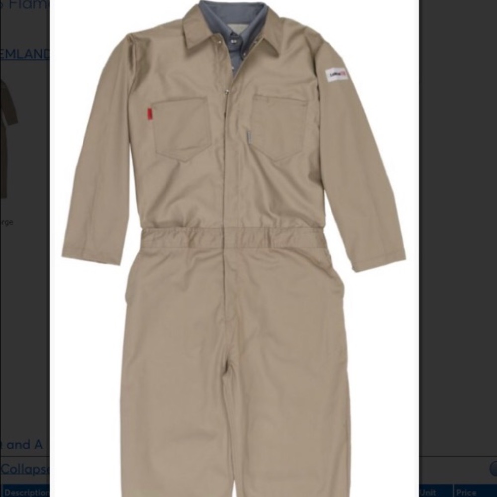 Lakeland cotton khaki coverall